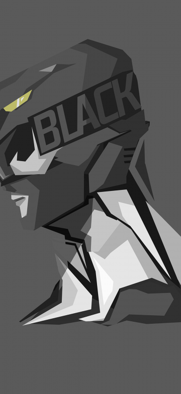 Black Ranger, Power Rangers, Dark background, Minimal art, 5K, 8K