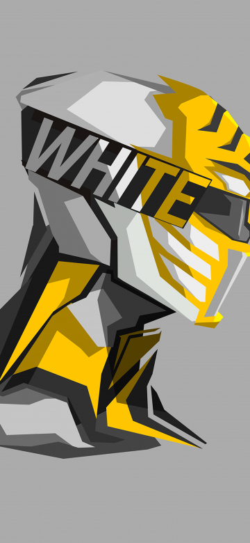 White Ranger, Power Rangers, Minimalist, 5K, 8K