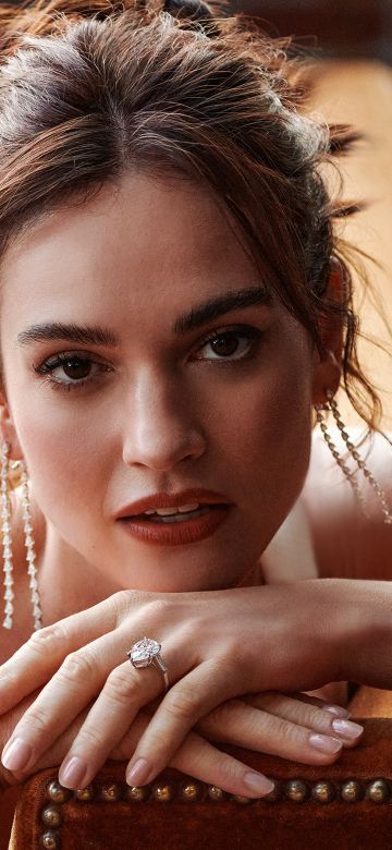 Lily James, Closeup, 5K, Portrait