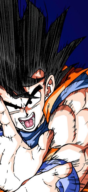 Dragon Ball Z, Goku, Blue background, Dark blue, 5K