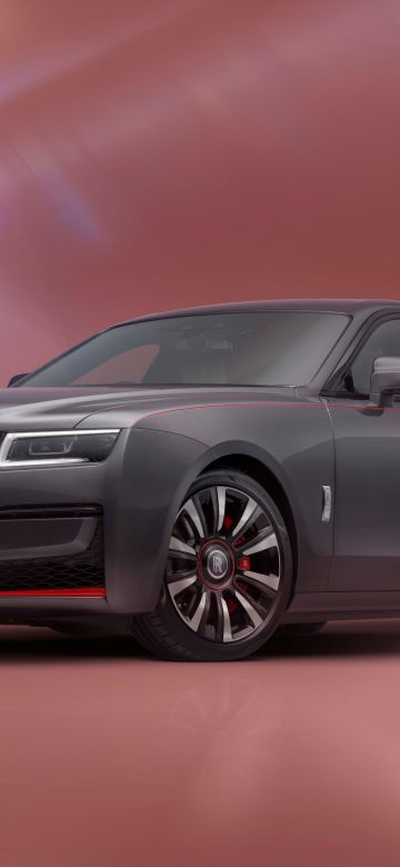 Rolls-Royce Ghost, 10K, 2024, 5K, 8K, Pastel red, Pastel background