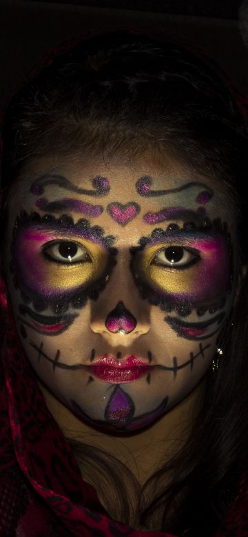 Woman, Scary, Halloween, Mexican, Festival, 5K