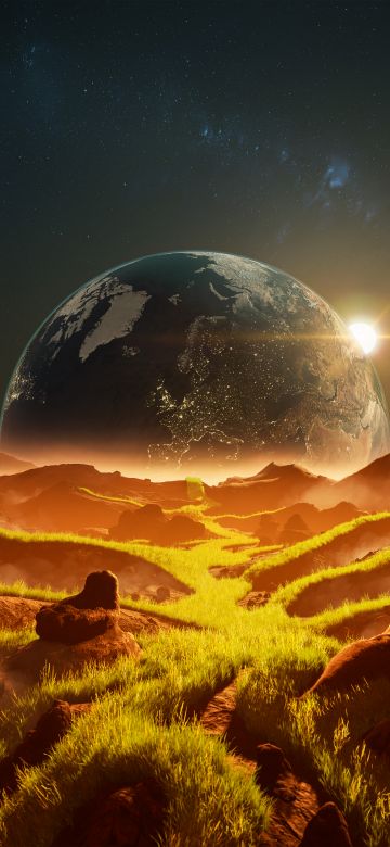 Digital Art, Landscape, Planet Earth, Surrealism, Rocky Mountains