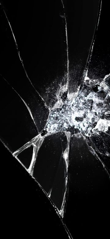 Shattered glass, Dark background, Broken screen, Cracked screen