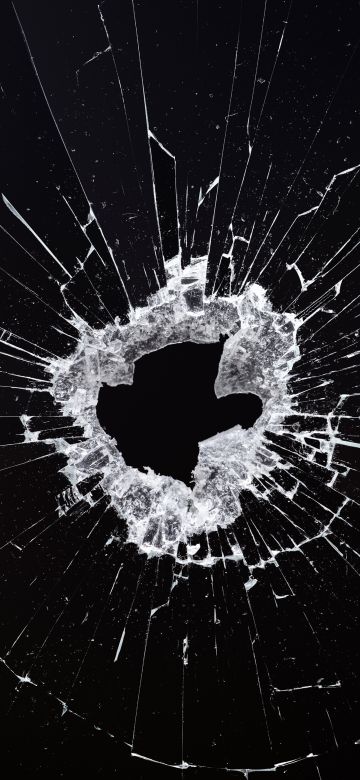 Shattered glass, 5K, Dark background, Broken screen, Cracked screen