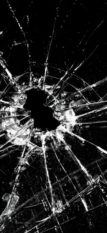 Broken screen, 5K, Dark background, Shattered glass, Cracked screen