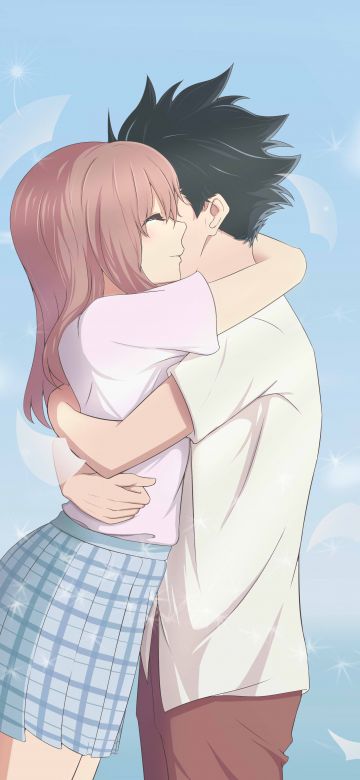 A Silent Voice, Love couple, Romantic, Shoya Ishida, Shouko Nishimiya, Koe no Katachi, 5K