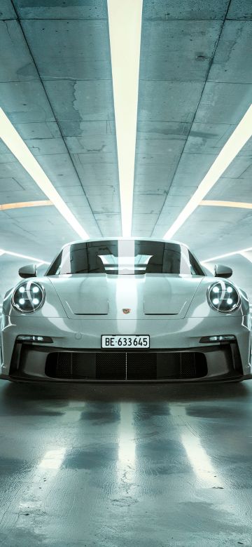 Porsche 911 GT3 RS, Tunnel, 5K, LED lighting