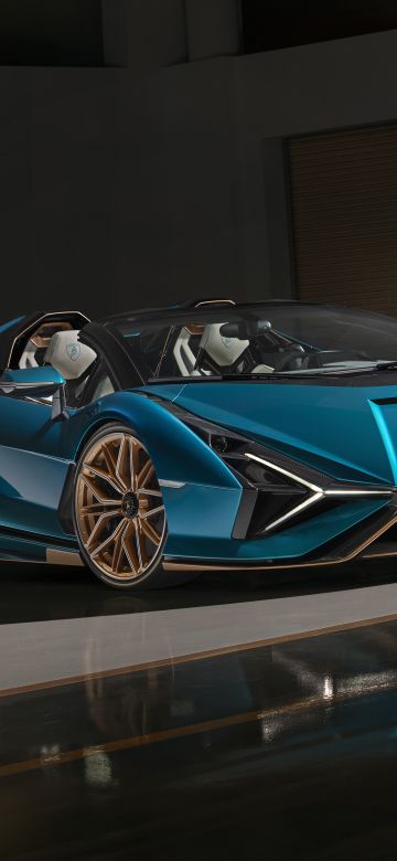 Lamborghini Sián Roadster, Hybrid Supercar, 2020, 5K, 8K