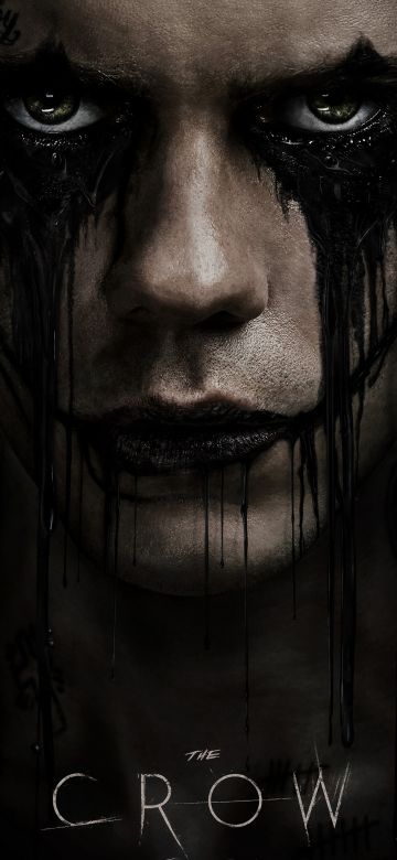 The Crow, Bill Skarsgard, 5K, Dark background, 2024 Movies