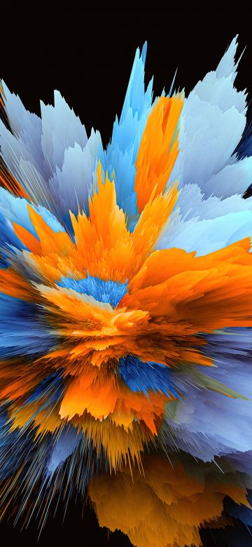 Color burst, Xiaomi, Stock, 5K, Black background