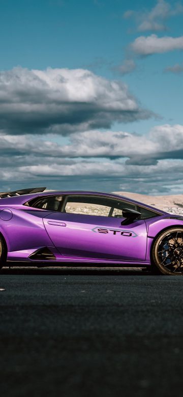 Lamborghini Huracán STO, Purple, 5K, 8K