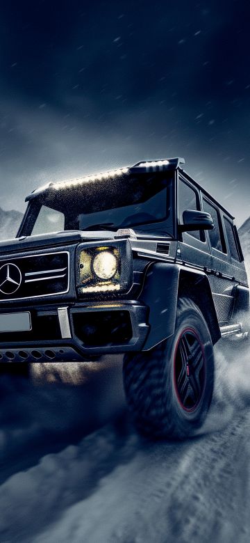 Mercedes-Benz AMG G 63, Cold night, G Wagon, 5K, AI art