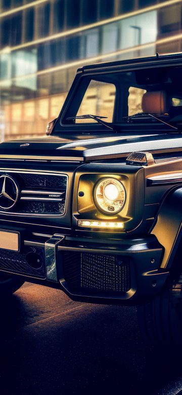 Mercedes-Benz AMG G 63, City night, G Wagon, Urban, 5K, AI art