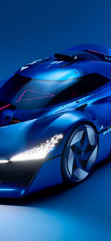 Alpine Alpenglow Hy4, Concept cars, 2024, Blue aesthetic, Hydrogen powered, 5K, 8K