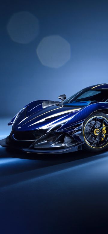 Apollo Intensa Emozione, Hyper Sports Cars, 5K, Blue aesthetic