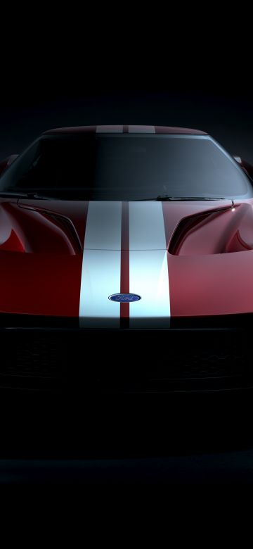 Ford GT, 8K, Black background, 5K