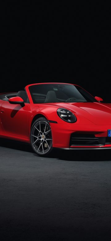 Porsche 911 Carrera Cabriolet, 2024, Dark background, 5K, 8K