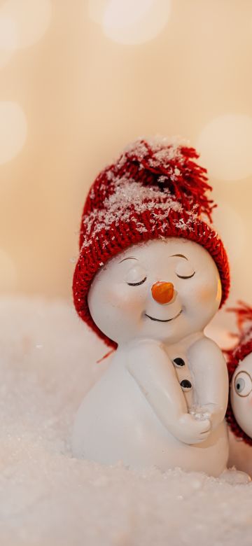 Snowmen, Cute Christmas, Decoration, Christmas Eve, Happy, Snow, Cute expressions, 5K, Navidad, Noel