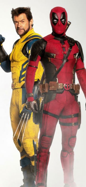 Deadpool & Wolverine, White background, 2024 Movies, 5K