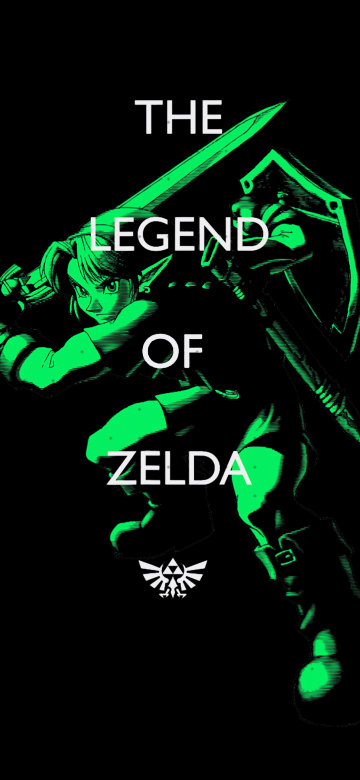 The Legend of Zelda, Link, AMOLED, Black background, 5K