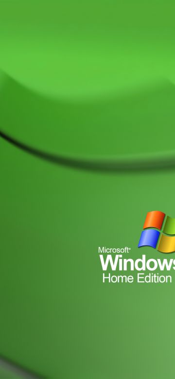 Windows XP, Logo, 5K, Microsoft Windows, Stock, Green background