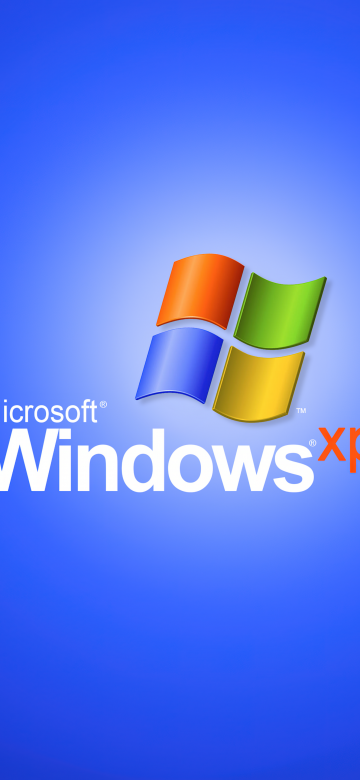 Windows XP, Logo, Blue background, 5K