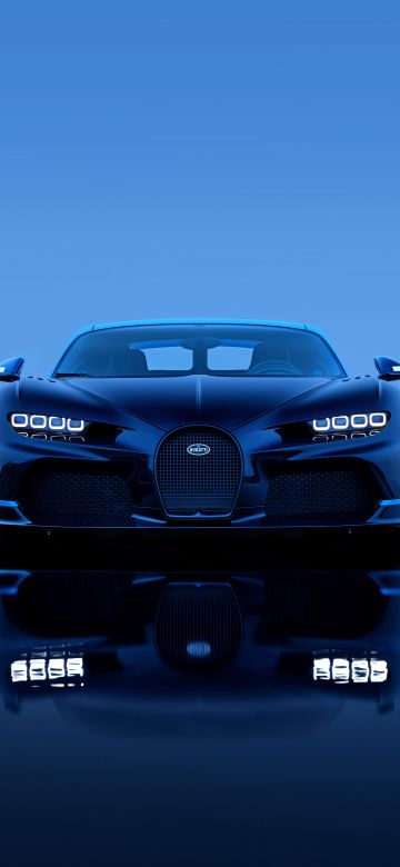 Bugatti Chiron, 8K, Blue abstract, 5K