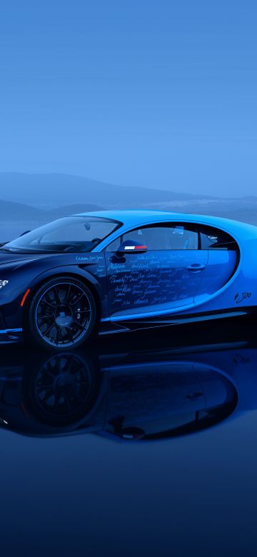 Bugatti Chiron, Blue aesthetic, 5K, 8K