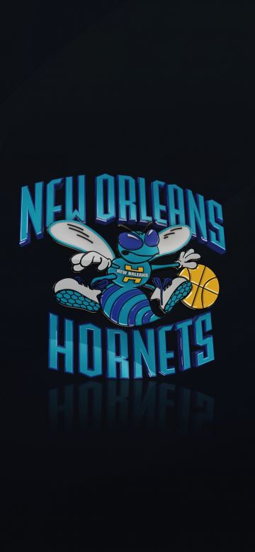 New Orleans Hornets, Basketball team, Logo, Dark background, 5K, NBA