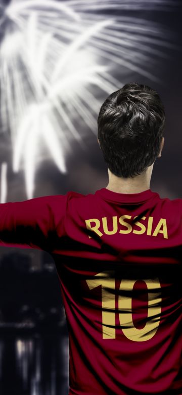 Russia, Football player, Fireworks, 5K