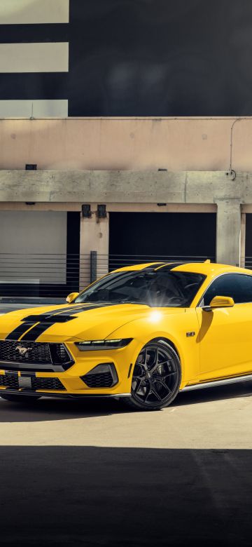 Yellow, Ford Mustang, 5K, 8K, Yellow cars