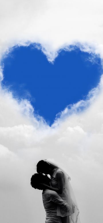 Love couple, Cloudy Sky, Love heart, Blue Sky