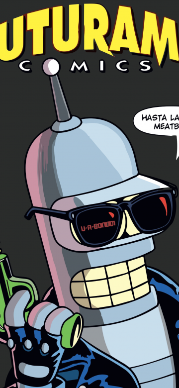 Bender (Futurama), Funny, Cartoon, 5K