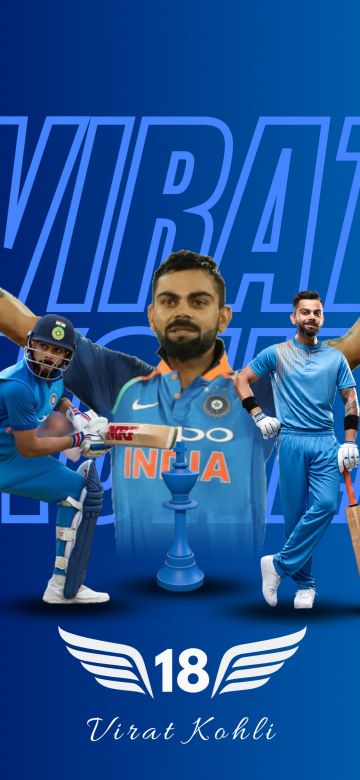 Virat Kohli, Indian cricketer, Blue aesthetic, 5K