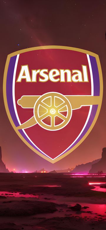 Arsenal FC, Neon logo, Premier League club, Football club, 5K, 8K