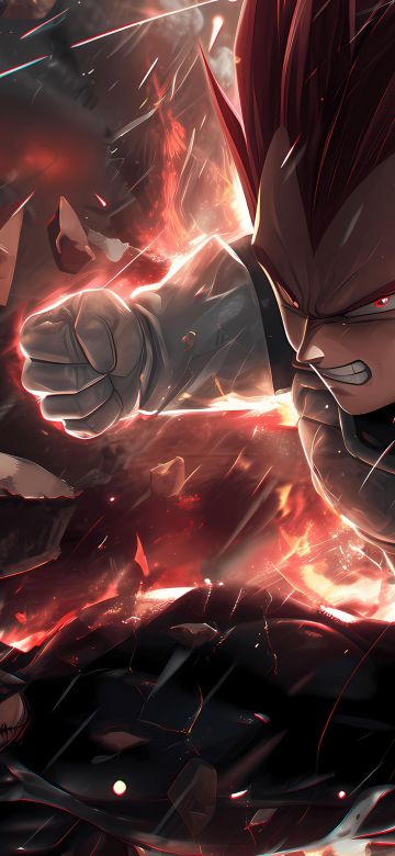 Vegeta, Super Saiyan God, Naruto, AI art, 5K