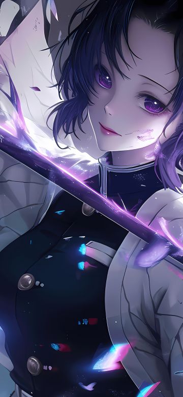 Shinobu Kocho, Purple, AI art, 5K, Demon Slayer: Kimetsu no Yaiba