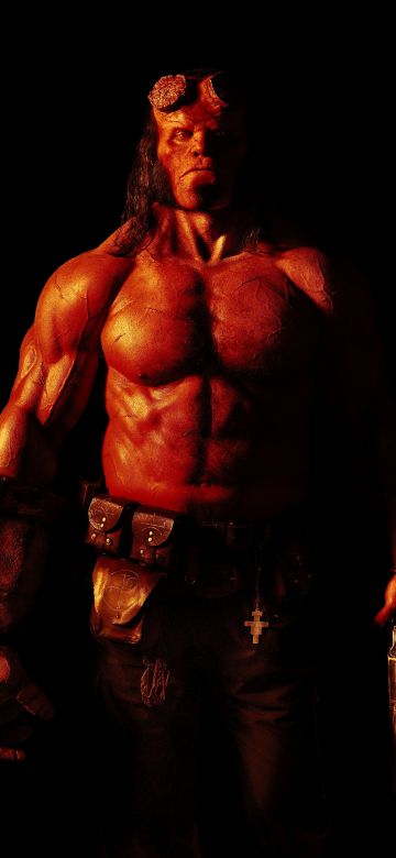 Hellboy, Black background, 8K, 5K, AMOLED, Superhero