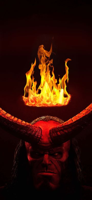 Hellboy, 5K, Movie poster, Dark background, Superhero