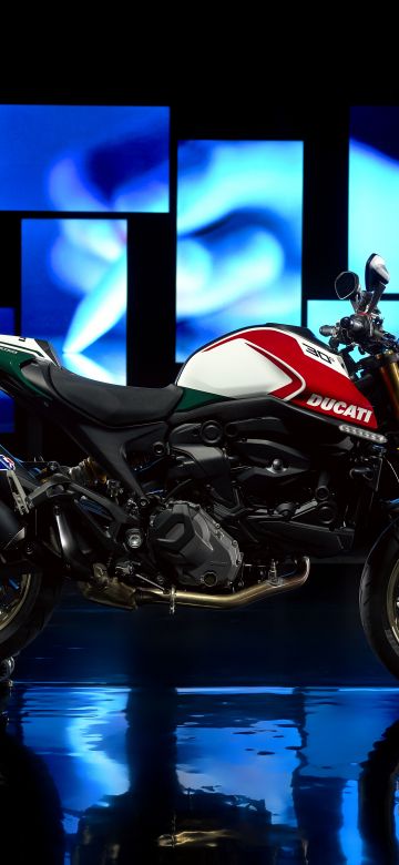 Ducati Monster, Anniversary Edition, Dark background, 2024, 5K, 8K, 12K