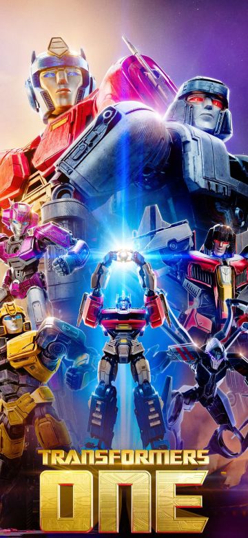 Transformers One, Poster, 2024 Movies, 5K, Orion Pax (Optimus Prime), B-127 (Bumblebee), Elita One, D-16 (Megatron)