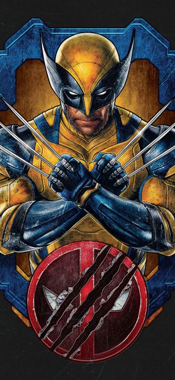 Wolverine, Deadpool & Wolverine, Movie poster, Dark background, 2024 Movies, 5K