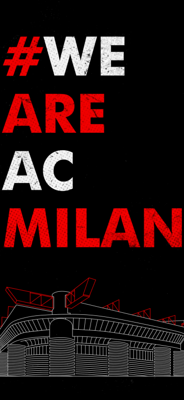 AC Milan, 5K, Football club, Black background, AMOLED