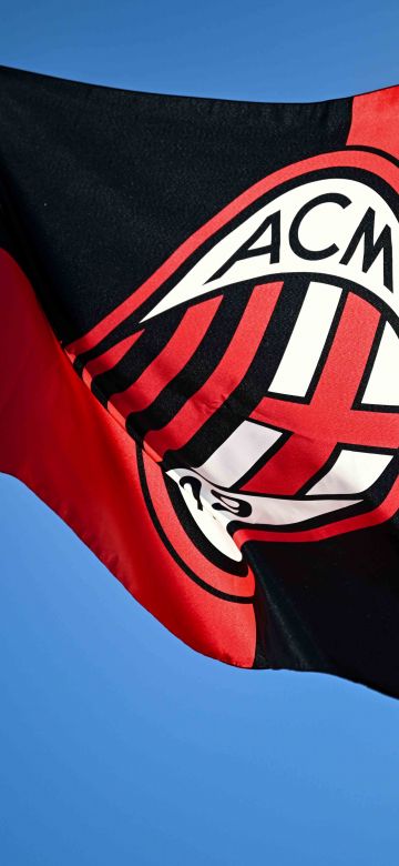 AC Milan, Flag, 8K, Football club, UEFA Champions League, 5K