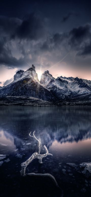 Mountain, Sunlight, Lake, Reflection, Morning, Sunrise, Cold, 5K