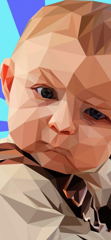 Cute kid, Meme, 5K, Funny, Low poly