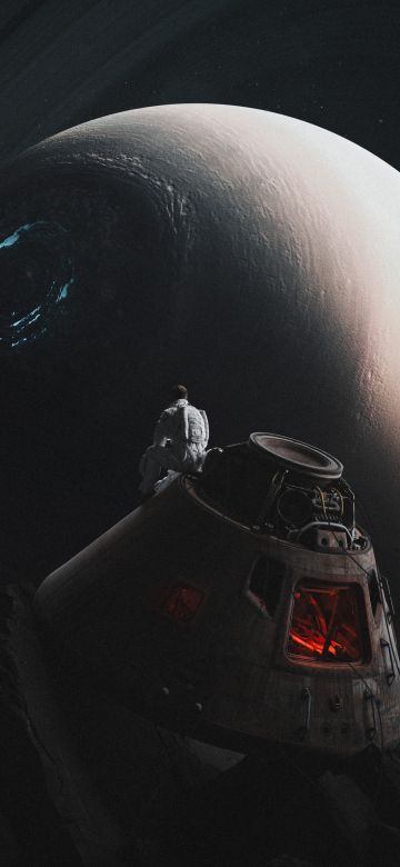 Astronaut, Spacescape, Dreamlike, 5K, Surrealism, Dark theme