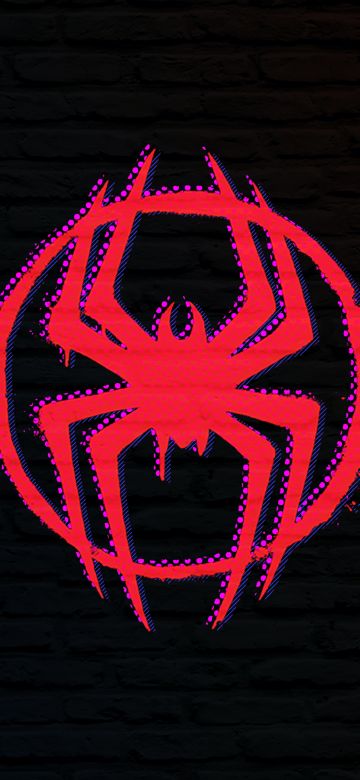 Miles Morales, Logo, Spider-Man: Across the Spider-Verse, Dark background