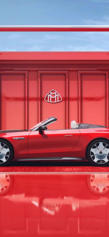 Mercedes-Maybach SL 680, 2024, 5K, Red aesthetic